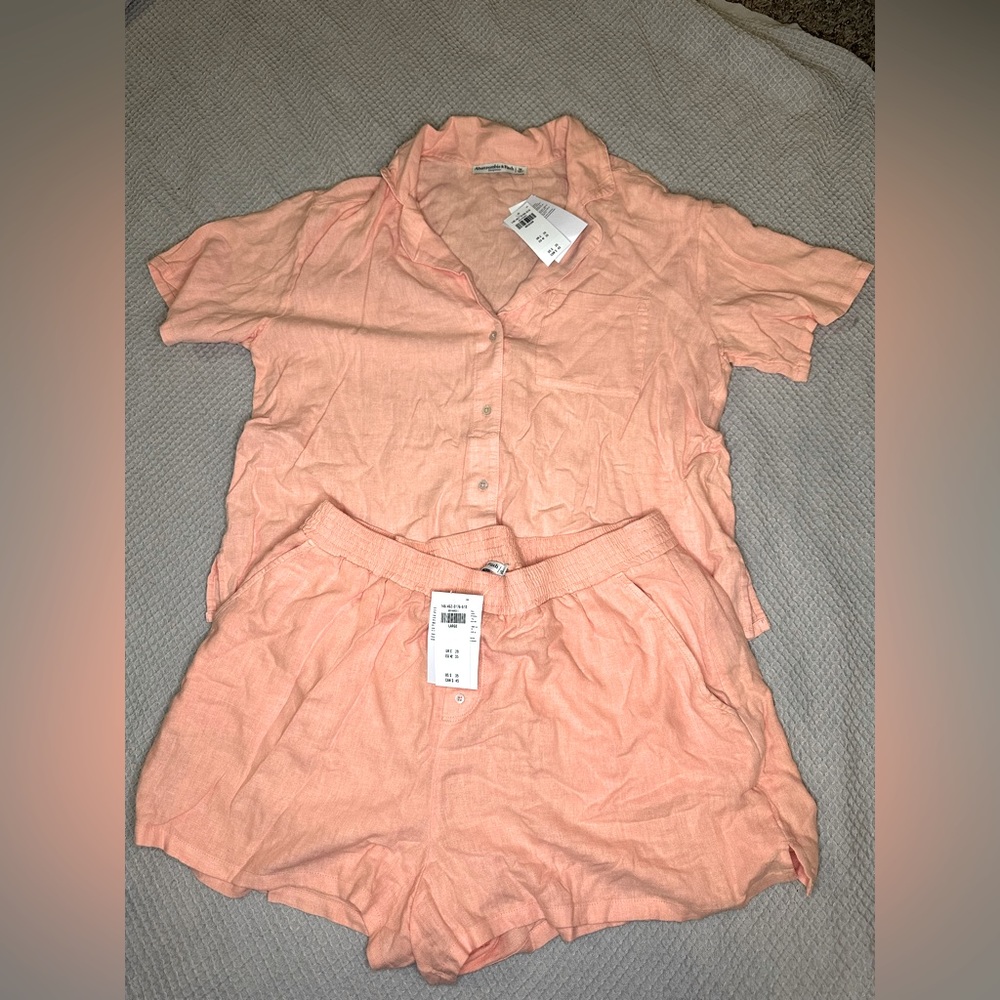 Abercrombie and Fitch Woman’s Pajamas- Large Bottom, Medium Top; NWT